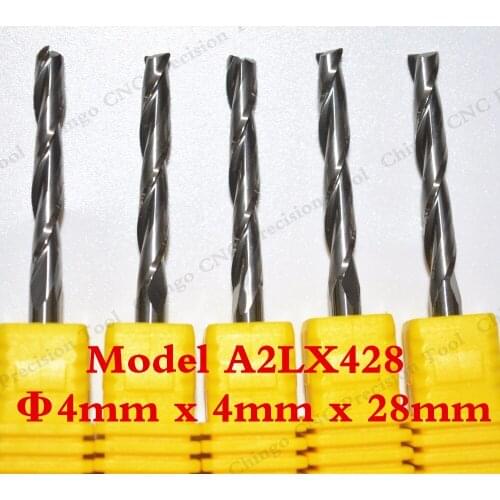 4mm*28mm-10PCS,CNC machine Tool,Tungsten Solid carbide milling cutter,Class-A 2 flute end mill,Acrylic,PVC,MDF,Plexiglass