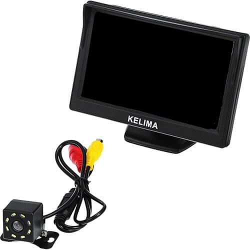 5 inch LCD Screen Monitor Display+Car Rear View Reverse Camera with Drill