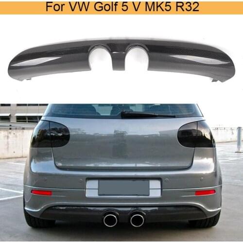 Car Rear Bumper Diffuser Lip For Volkswagen VW Golf V 5 MK5 R32 Hatchback 2006-2008 Carbon Fiber Bumper Lip Spoiler Protector