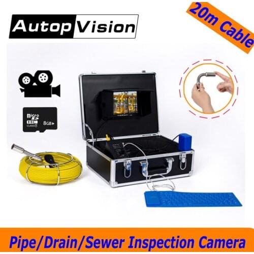 DHL Free WP71 20M Waterproof Pipeline drain Sewer Inspection Camera System Industrial Video underwater Snake Endoscope Borescope