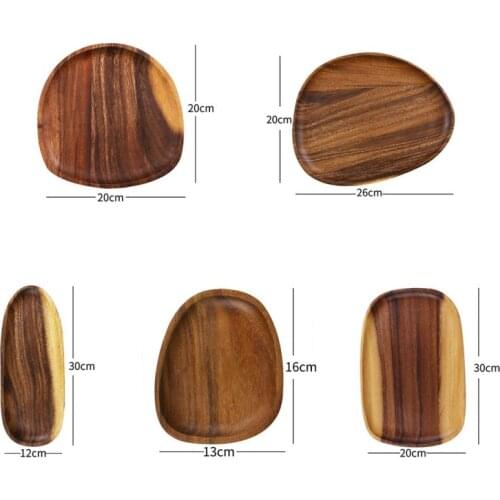 Wood Pan Plate Fruit Dishes Saucer Tea Tray Wood Pan Plate Fruit Dishes Saucer Tea Tray Dessert Restaurant Dinner Tableware