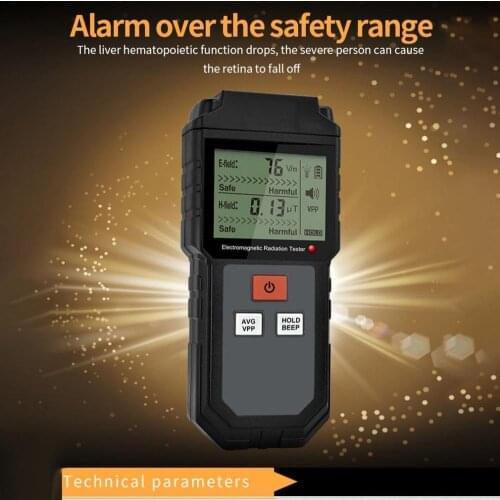 Electromagnetic Field Radiation Detector Tester Emf Meter Rechargeable Handheld Counter Emission Dosimeter