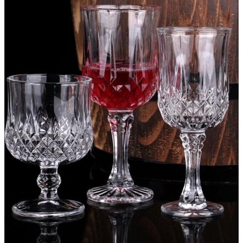 Crystal Wine Glass 150ml 230ml 230ml Designed Carved Wine Cup Champagne Goblets Durable Dishwasher Safe for Family Dinner Party