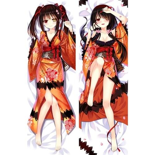 Newly Design Kurumi Tokisaki Kimono Body Pillow Covers Anime Sexy Boy Girl Hugging Dakimakura Home Room Decor Long Throw Bedding