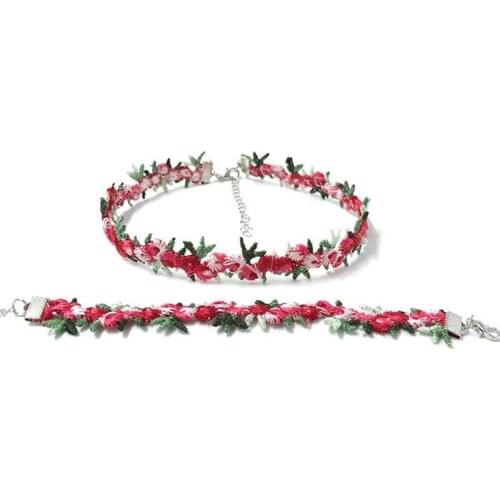 Sweet Garden Flowers Lace Necklace Choker For Women Girls Good Quality Embroidery Fashion Romantic Design Accessory