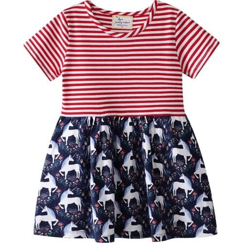 Summer princess dress stripe baby clothes toddler girl dresses Solid cotton Printing Lovely outfit girl dress costume kids