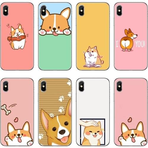 Cartoon Cute Corgi Soft Phone Case For Samsung Galaxy A70 A60 A50 A40 A30 A10 A9 A7 A5 A3 A8 A6 Plus 2018 2017 2016