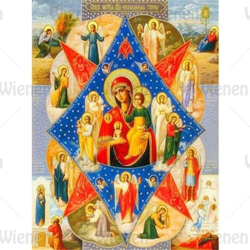 5D DIY Diamond Painting Religion Icon Portrait Full Square/Round Rhinestones Diamond Embroidery Mosaic Kit Cross Stitch Needlewo