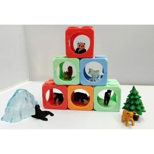 Small animal models Sets in zoo figure holiday gift Set 8pcs/set