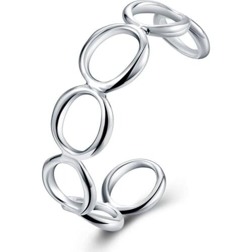 New Style 925 Sterling Silver Bracelet 925 Sterling Silver Round O-Shaped WomenS Bracelet Wedding Engagement Fashion Charm Part