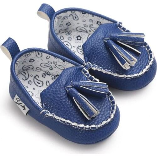 2020 Autumn PU Leather Newborn Baby Shoes Infants Girl Boy Soft Sole Toddler Kid Footwear First Walker 0-18Month