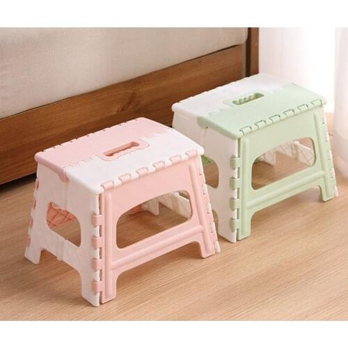 Portable Step Stool Plastic Collapsible Child Chair Non-sliping Shower Sitting Stool