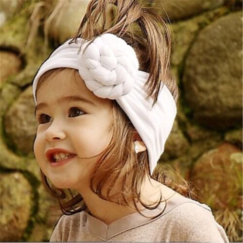 High Quality Fashion Toddler Infant Baby Cotton Turban Knot Bunny Cap Head Wrap Twist Knot Newborn Kid Headband Hair Accessories