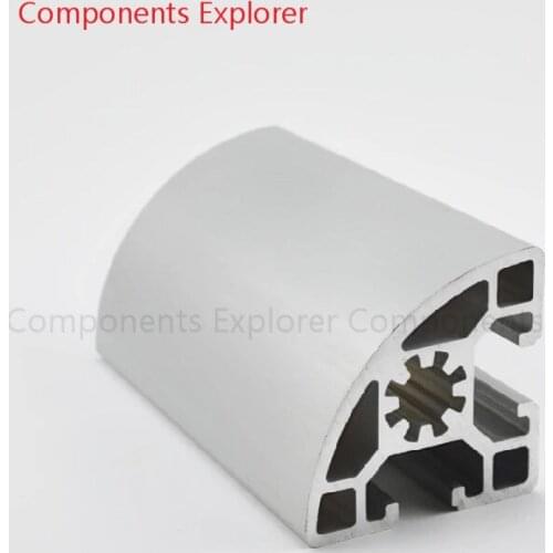 Arbitrary Cutting 1000mm 4545 Arc Aluminum Extrusion Profile,Silvery Color