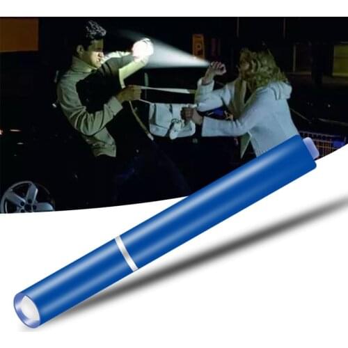 Mini Flashlight Self Defense Penlight Medical Torch Hard Light LED Bulbs AAA Battery Strobe Camping Q5 Waterproof Single File 5W
