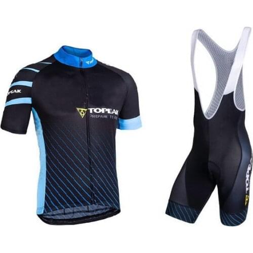 2018 TOPEAK TEAM Mens Cycling Jersey Short Sleeve Bicycle Clothing With Bib Shorts Quick-Dry Ropa Ciclismo