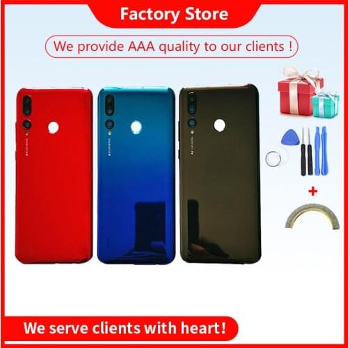 Battery Back Cover For Huawei P Smart 2019 Door Case For HUAWEI P Smart 2019 Housing Replacement + Back Camera Glass Lens Case