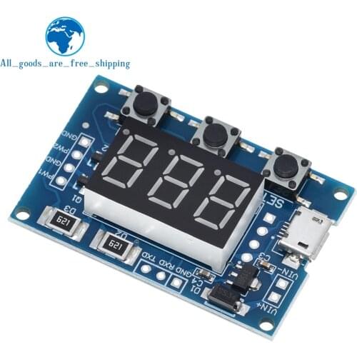 TZT DC 5-30V Micro USB 5V Power Independent PWM Generator 2 Channel Dual Way Digital LED Duty Cycle Pulse Frequency Board Module