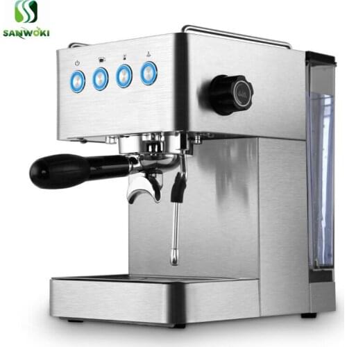 1.7L Italy espresso coffee machine 15 BAR High Pressure Steam semi automatic coffee maker Milk Bubble Coffee Making machine