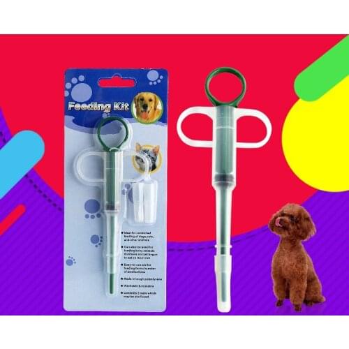1Pc Pet Dog Cat Medicine Syringe Tablet Pill Gun Piller Push Dispenser Medicine Water Syringe Useful Pet Feed Tool
