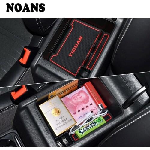 1pcs For Volkswagen CC VW Tiguan 2018 2017 MK2 MK1 2010-2016 Car Center Console Armrest Storage Box Covers Interior Decoration