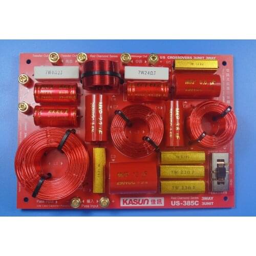 1pcs KASUN US-385C 3 Way 3 Unit 230W Hi-Fi Audio Speaker Frequency Divider Crossover Filters