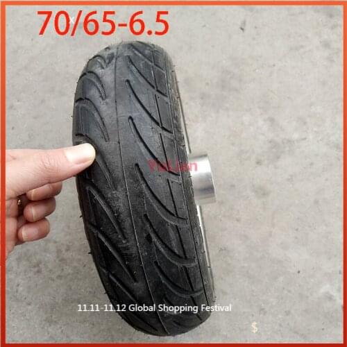10 inch Inflatable wheels 70/65-6.5 Tubeless tire Vacuum Tyre with 6.5" alloy rim fits Electric Scooter front wheel