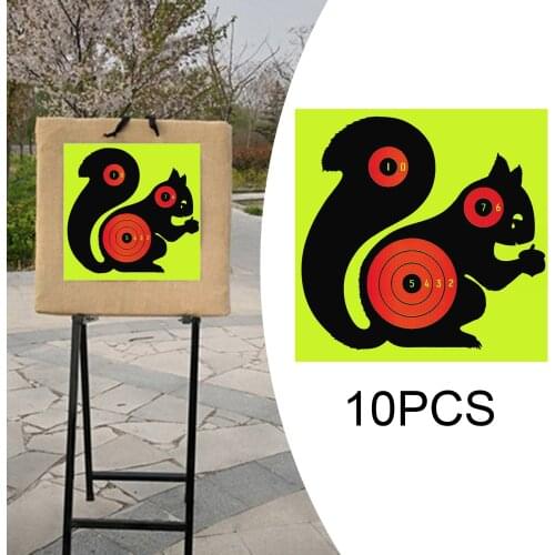 10pieces 20cm Paper Target Stickers Adhesive Reactivity Shoot Targets Outdoor Shooting Practice Hunting Training