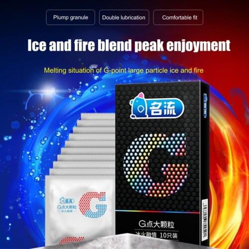 10pcs G-spot Condom Delay Ejaculation Big Particle Floating-Points Stimulation Condom Safe Contraception Sex Toys For Men