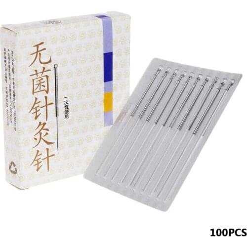 100Pcs 0.30x40mm Disposable Acupuncture Chinese Soft Sterile Needles New