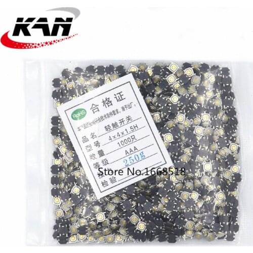 1000PCS/Lot SMD Push Button switch 4*4*1.5MM 4*4*1.5 Tact microswitch