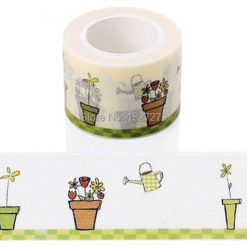 1X TOP Best Selling 3cm*10m Decorative Adhesive Paper Tape and Flower Designs Japanese Washi Tape Wholesale