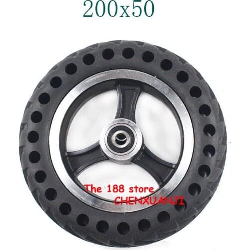 200x50 Electric Scooter solid Tyre With Wheel Hub 8" Scooter tire Aluminium Alloy rims solid Tire Electric Vehicle solid wheel