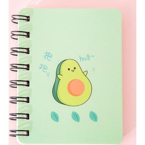 4pcs Avocado Spiral Coil Notebook Blank Paper Journal Diary Planner Notepad Gift