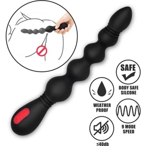 Anal Beads Vibrator Butt Plug,Flexible Anal Plug Gradual Design Anal Training Sex Toy, Prostate Stimulator for Men Women Couple