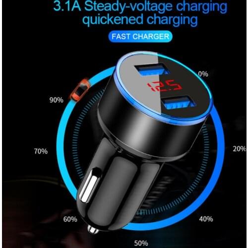 Dual port USB 3.1A car charger LED display for Audi Q3 Q5 SQ5 Q7 A1 A3 S3 A4 S4 RS4 RS5 A5 A6 S6 C6 C7 S5 A7 S7 A8