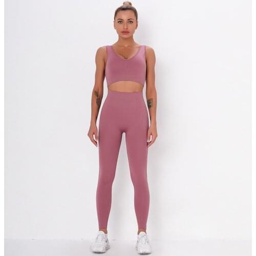 Seamless Yoga Sets 2 Pieces Gym Set Women Sports Bras Leggings Sport Set Women Sports Suit Women Workout Clothes Sportswear