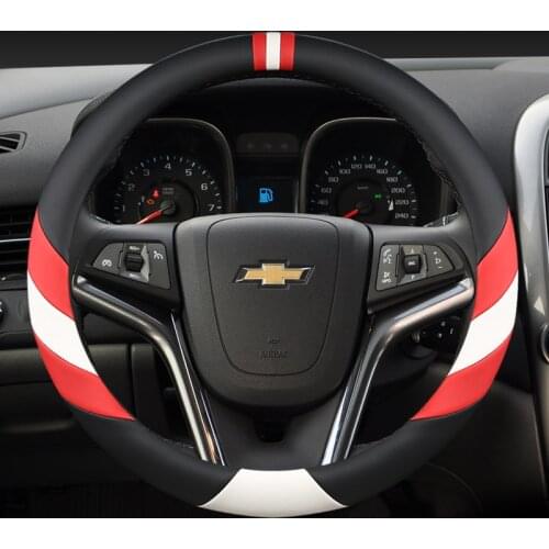 38CM for Chevrolet Orlando Colorado Malibu Cruz Car Styling Microfiber Leather Steering Wheel Cover Interior Accessories
