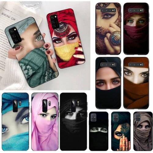 Arab woman eyes in hijab Phone Case for Samsung S20 plus Ultra S6 S7 edge S8 S9 plus S10 5G lite 2020