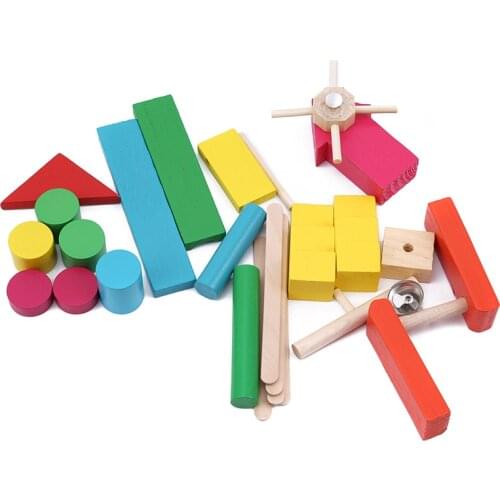 Wooden Domino Institution Accessories Blocks Colorful Dominoes Games Montessori Toys For Children