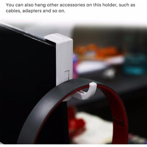 Headphone Hook Holder Headphone Hanger Headset Stand Monitor Desk Earphone Wall Display Used for Gaming Headsets, Music Headset