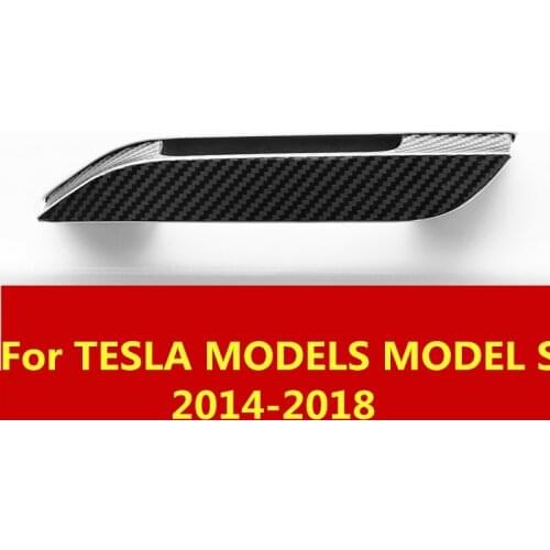 For TESLA MODELS MODEL S 2014-2018 Carbon Fiber Car shape outside door handle cover door bowl frame trim sticker door bowl