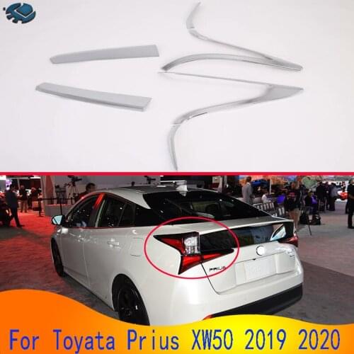 For Toyata Prius PHEV XW50 2019 2020 Car Accessories ABS Chrome Trim Tail Light Rear Back Frame Lamp Cover molding