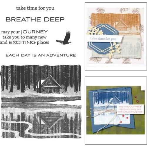 HOUSES FOREST Clear Stamp 2021 Stamps and Dies New Arrivals Halloween Metal Cutting Dies Scrapbooking StampingArts Crafts Sewing