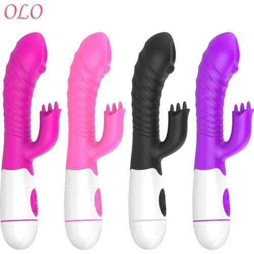 OLO Dildo Rabbit Vibrator Anal Nipple Vagina Massage Adult Toy Sex Toys For Women 30 Frequency Erotic Female Masturbator
