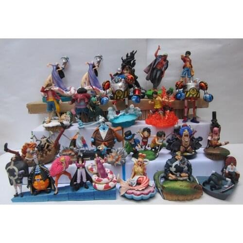 BANDAI One Piece Action Figure Genuine Anime Decoration Big Egg Top War Scene Ex Cashapou Rare Model Toy