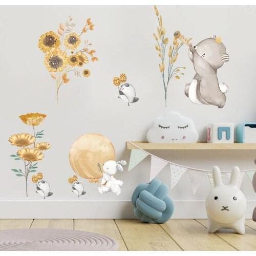 Наклейки цветы на стену Jiayingbest China At AliExpress