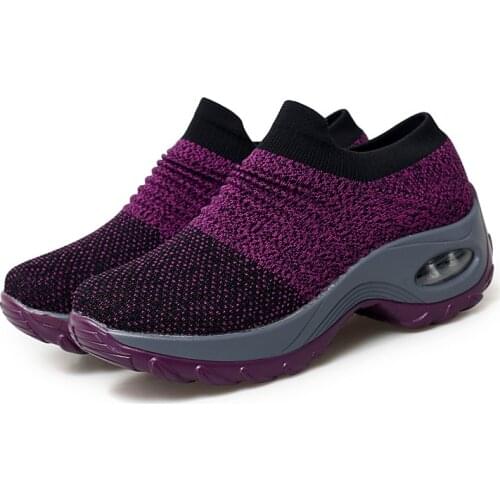 Spring Women Sneakers Shoes Autumn Flat Slip on Platform Tenis for Women Breathable Mesh Sock Sneakers Shoes Mesh Running Shoes