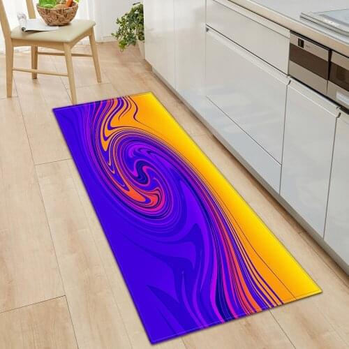 Kitchen Floor Mat Door Mat Bedroom Bedside Corridor Floor Mat Living Room Decoration Bathroom Non-slip Flannel Carpet Carpet