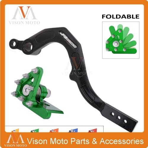 Motorcycle CNC Aluminum Rear Foot Brake Pedal Adjustable For KAWASAKI KX450F 2006-2018 KX450 2019 KLX450R 2008-2019